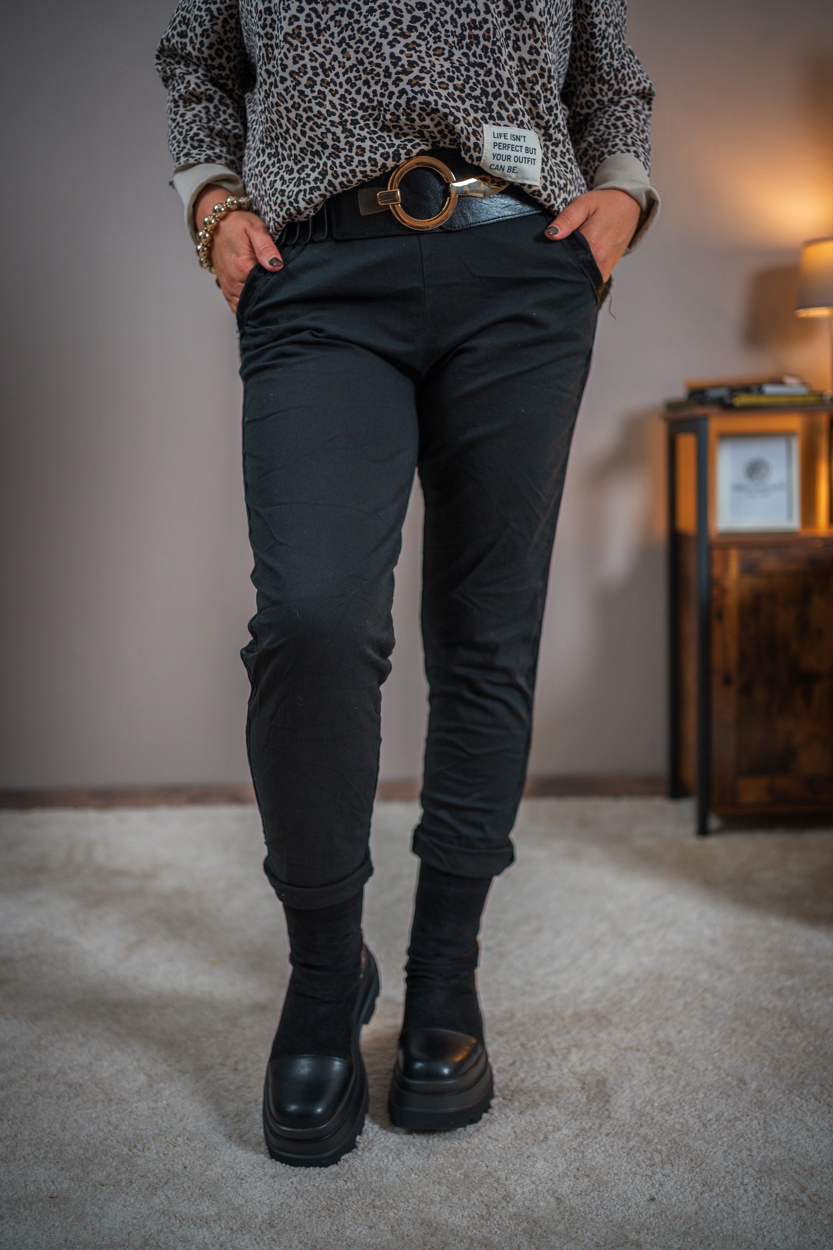 Stretchhose Casual Comfort in Schwarz