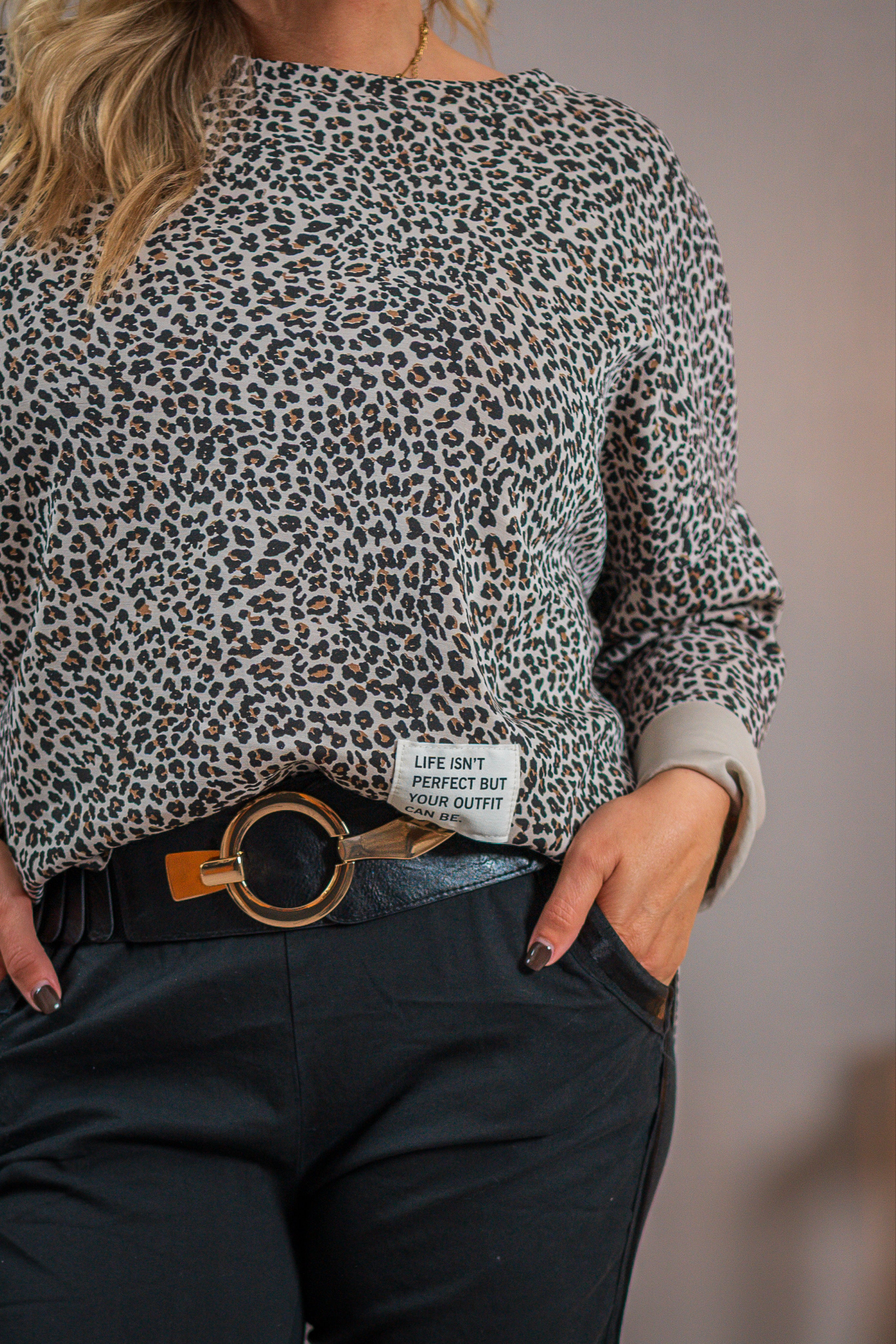 Sweatshirt mit Leo-Print