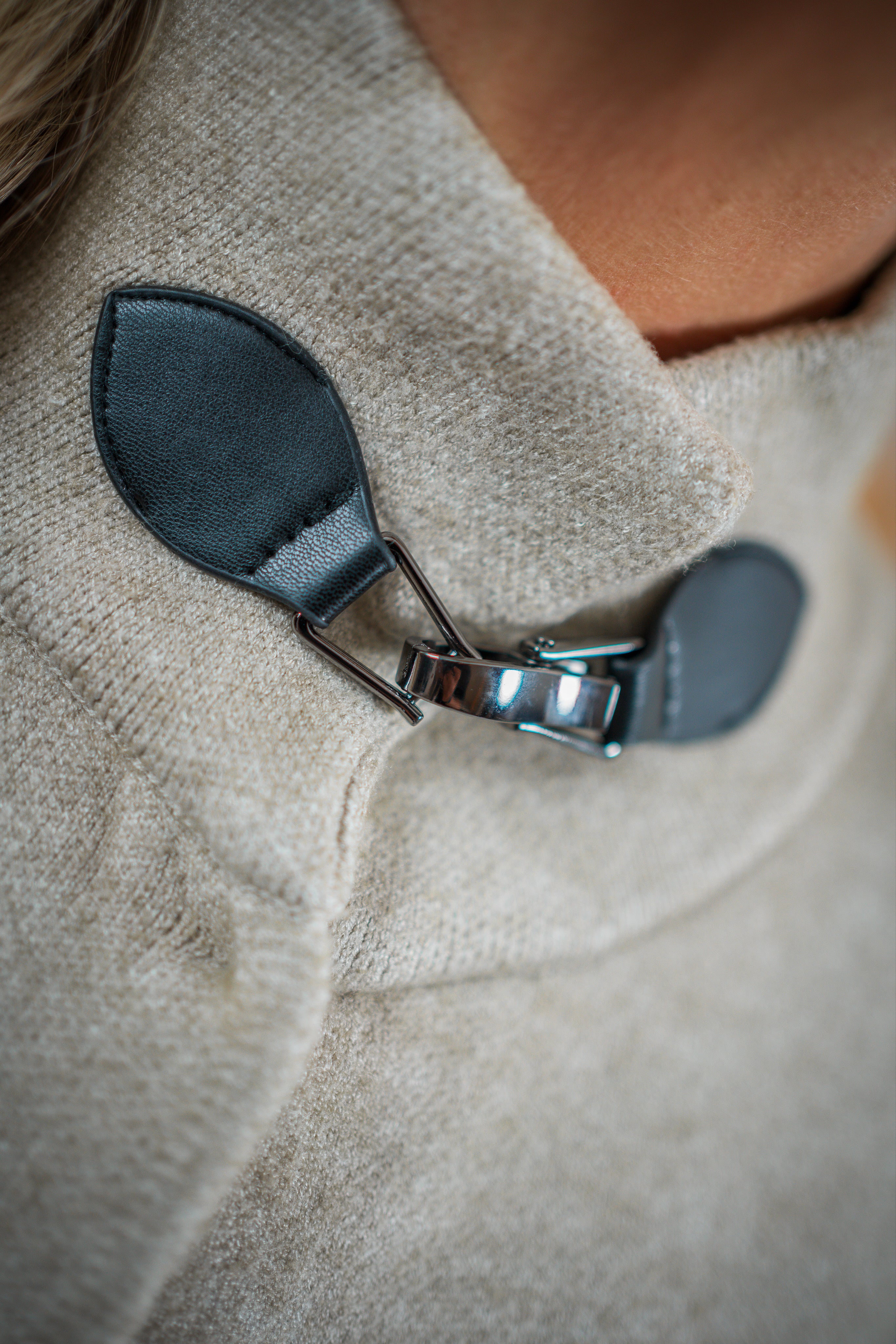 Cape-Cardigan mit 1/2 Arm, beige