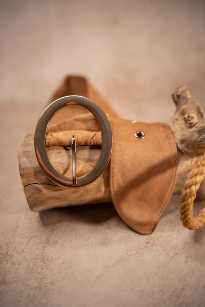 Gürtel im Waschleder-Look, camel