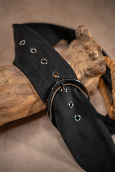 Gürtel im Waschleder-Look, schwarz