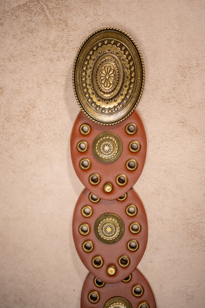 Boho-Ornamentengürtel, cognac