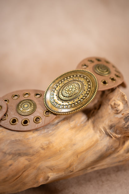 Boho-Ornamentengürtel, taupe