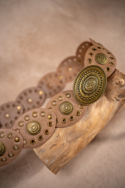 Boho-Ornamentengürtel, taupe