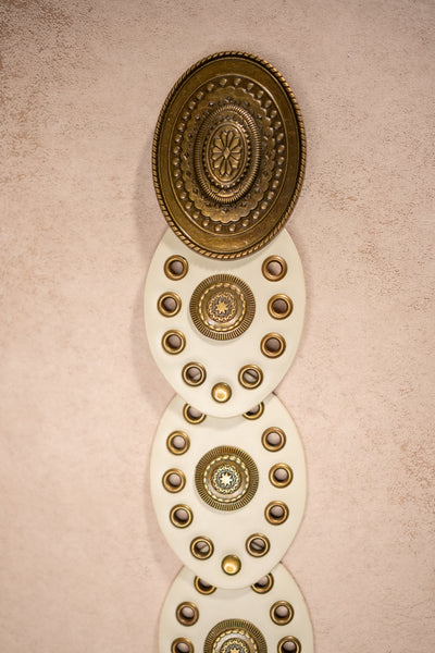 Boho-Ornamentengürtel, cremeweiß