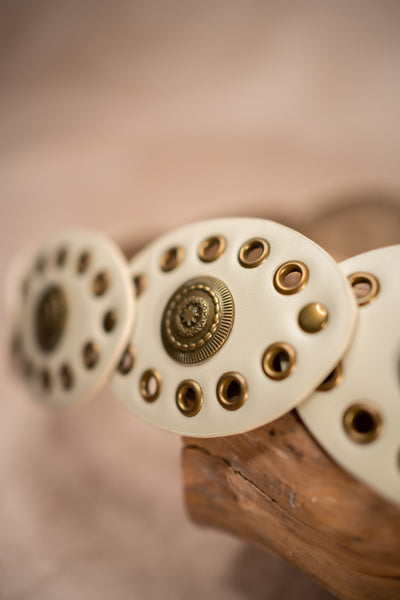 Boho-Ornamentengürtel, cremeweiß