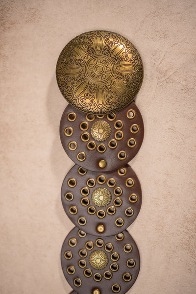 Boho-Ornamentengürtel, dunkelbraun