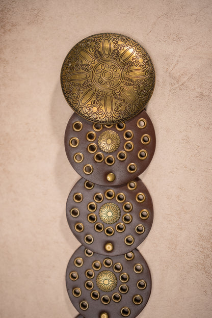 Boho-Ornamentengürtel, dunkelbraun