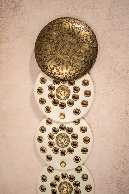 Boho-Ornamentengürtel, cremeweiß