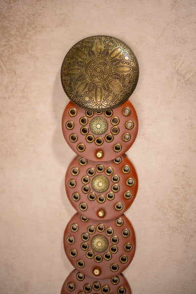 Boho-Ornamentengürtel, cognac