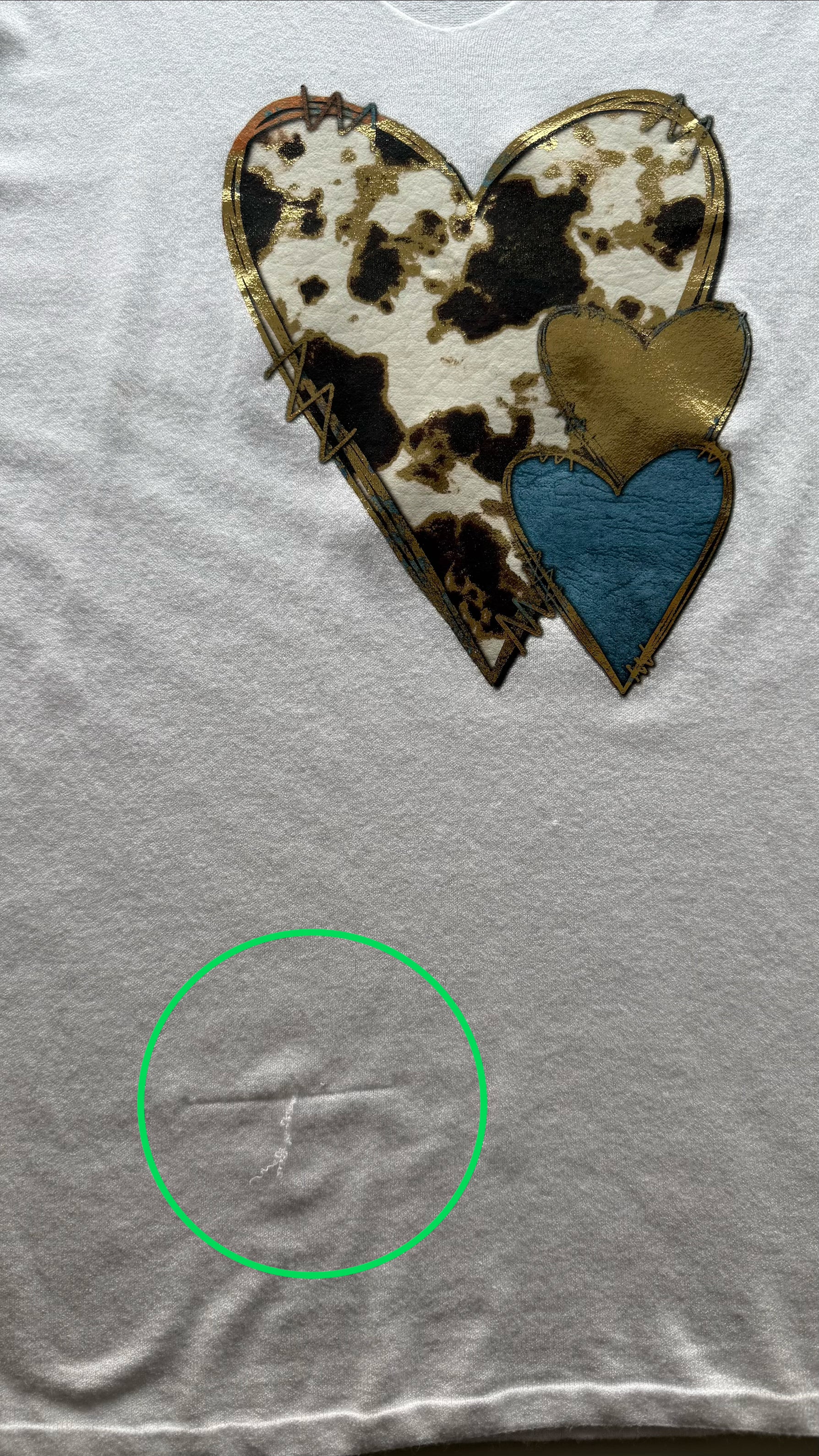 Kurzarm-Feinstrickshirt mit Herzen 2.Wahl