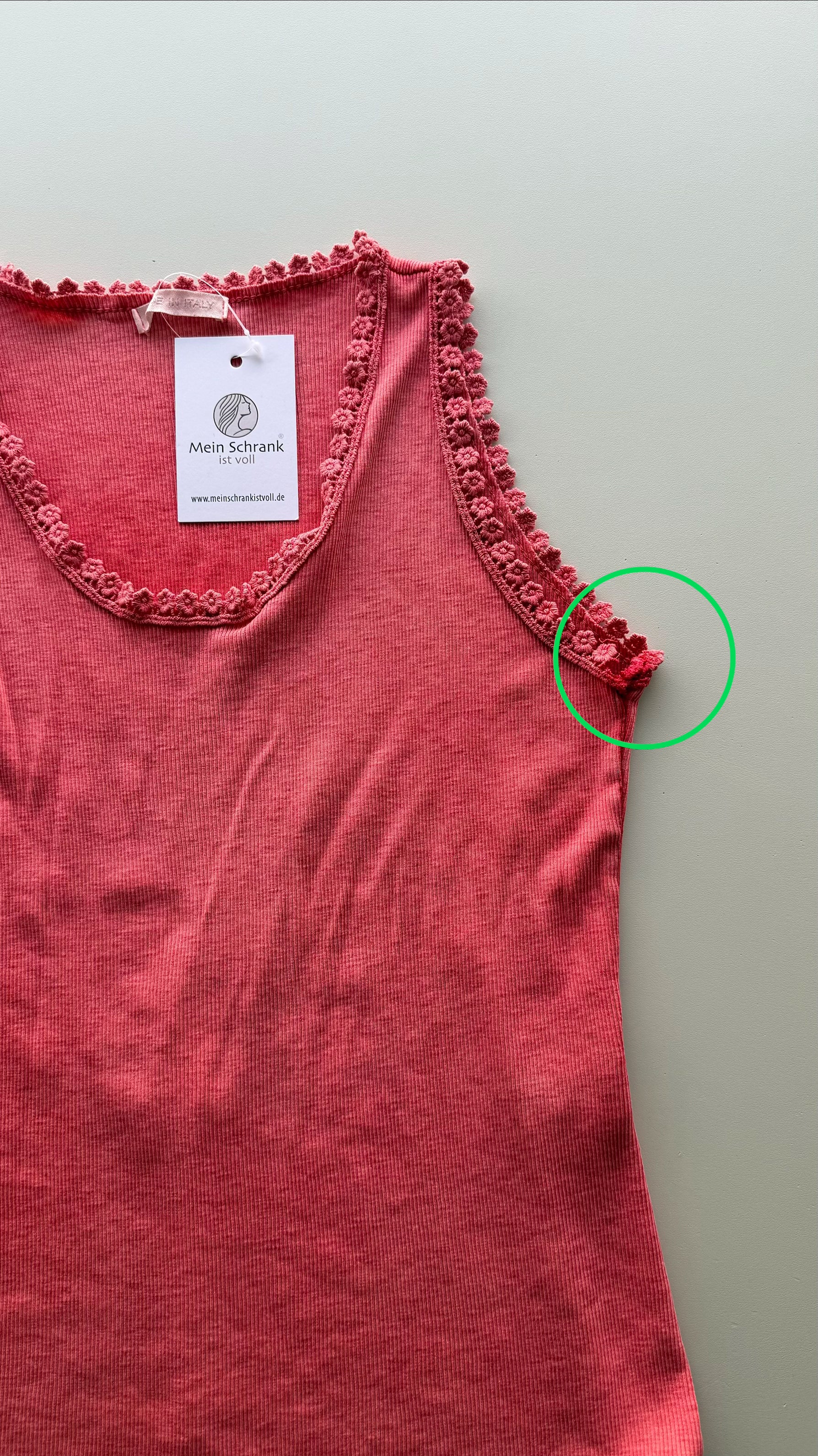 Top in Korallrot 2.Wahl