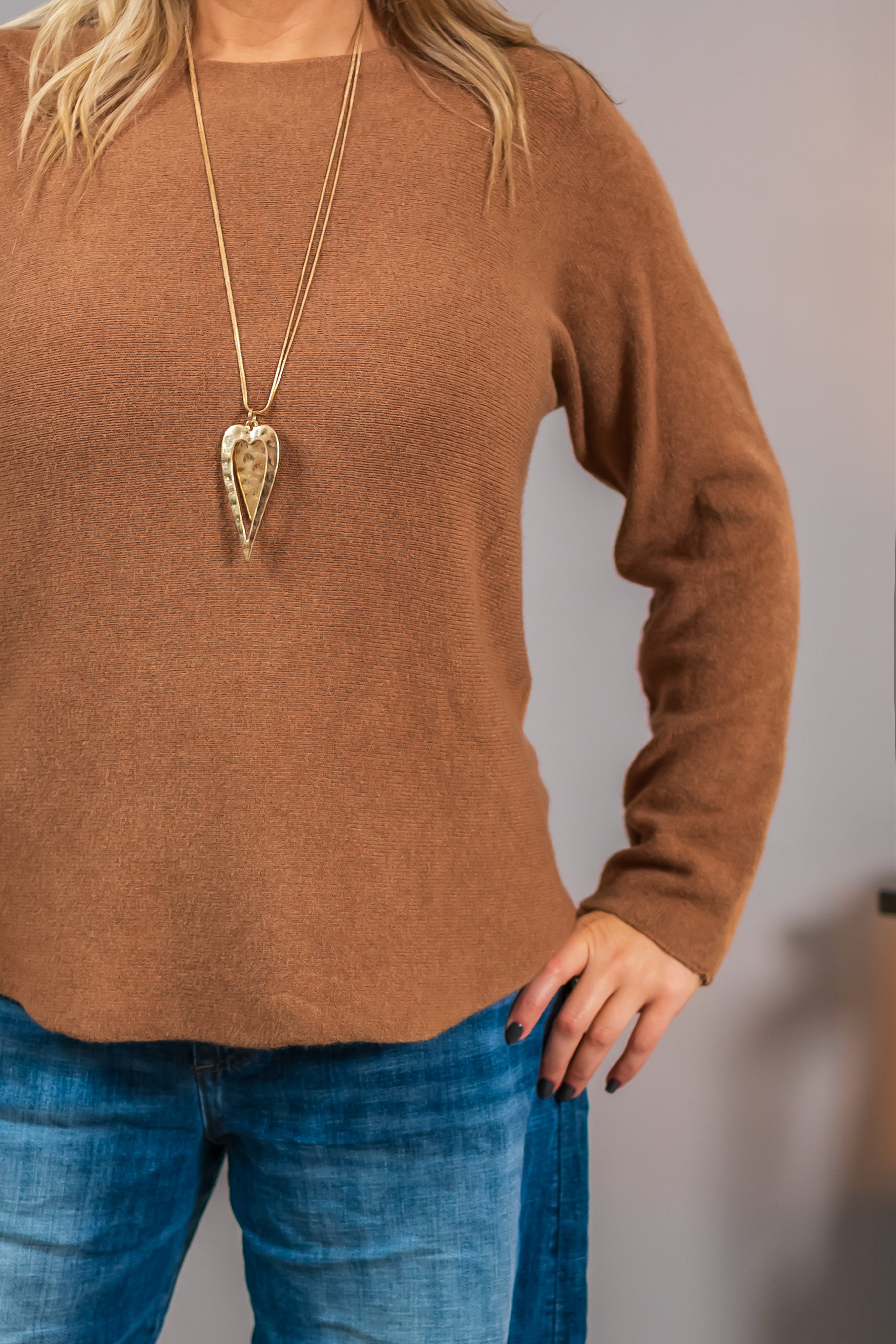 Feinstrickpullover, camel