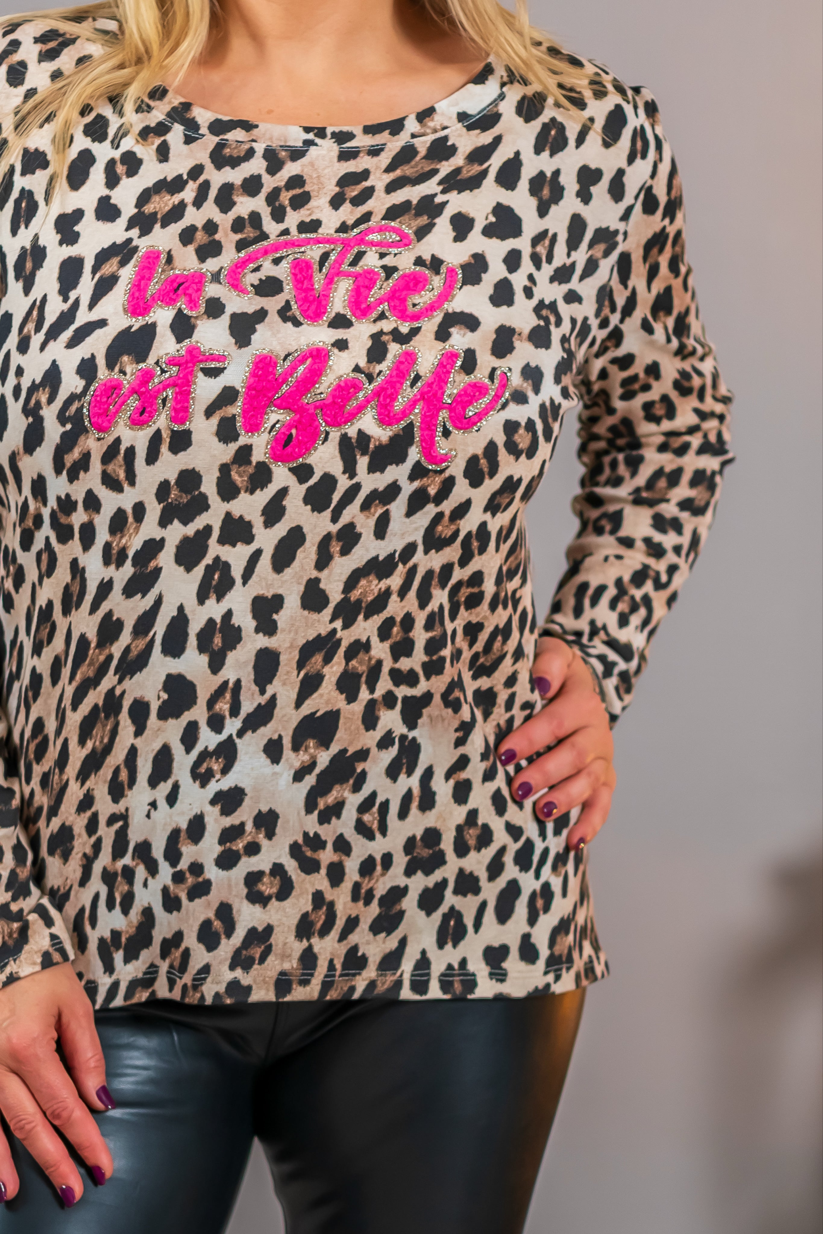Langarm-Shirt mit Leo-Print
