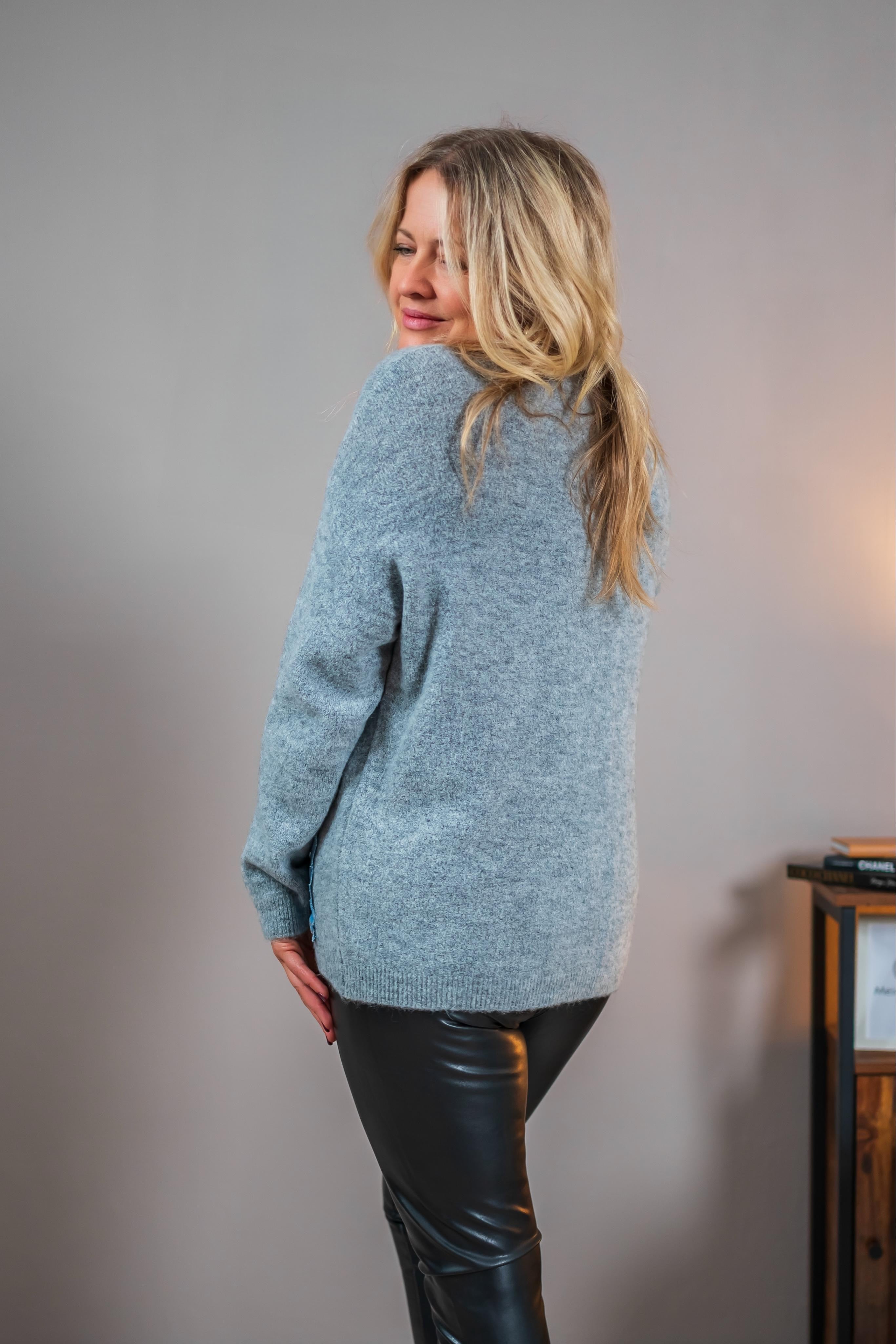 Strickpullover, grau