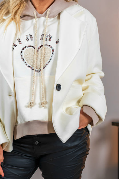 Jacke im Casual-Look, creme