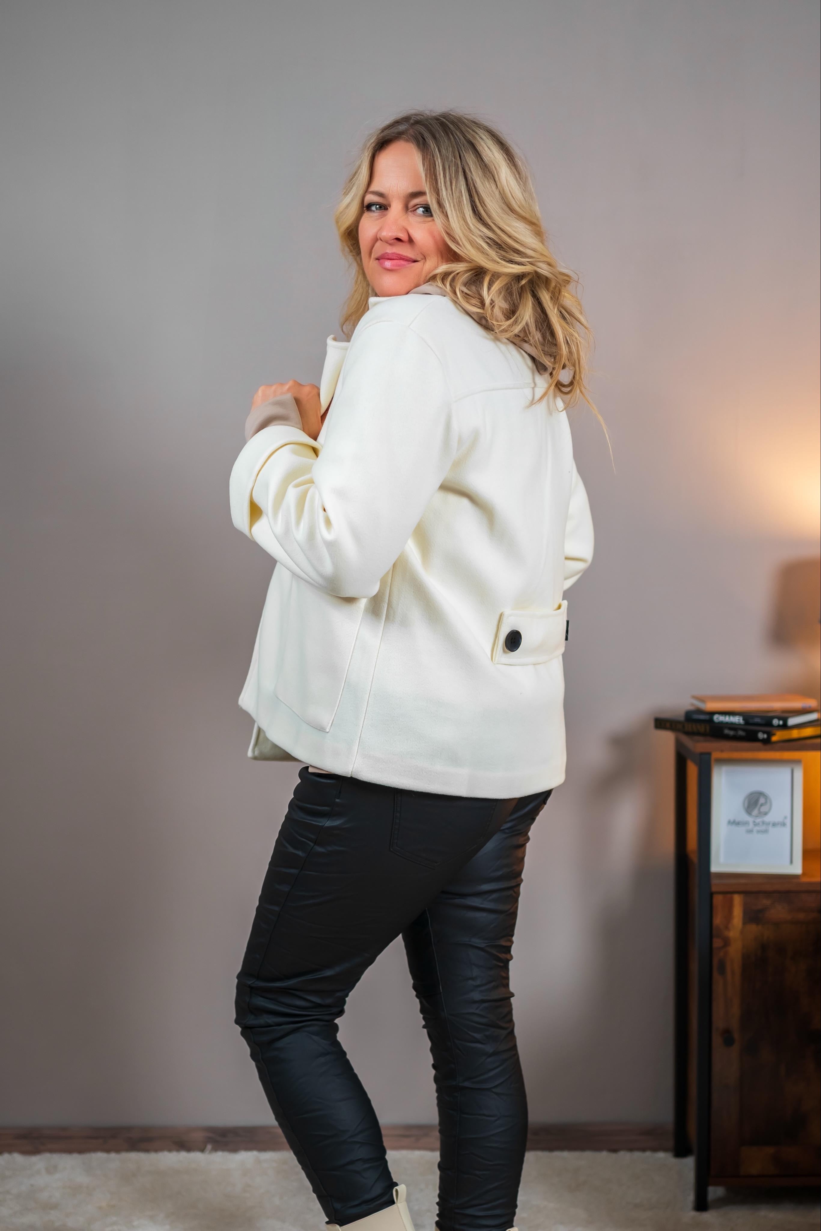 Jacke im Casual-Look, creme