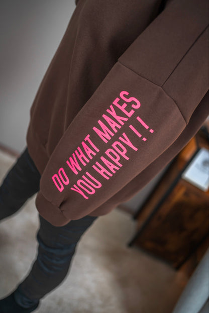 Sweatshirt mit Print, braun