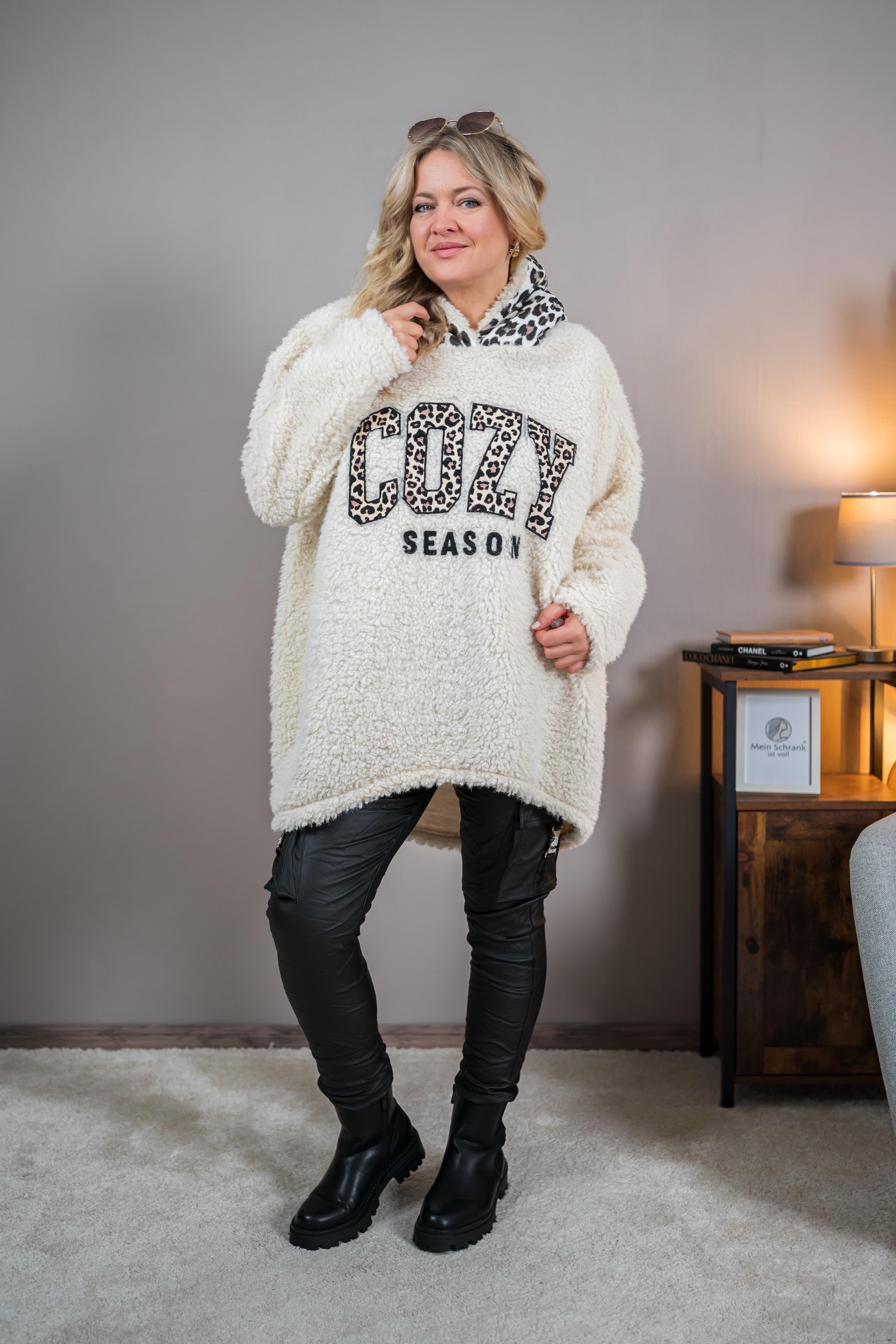 Oversize-Hoodie, ecru