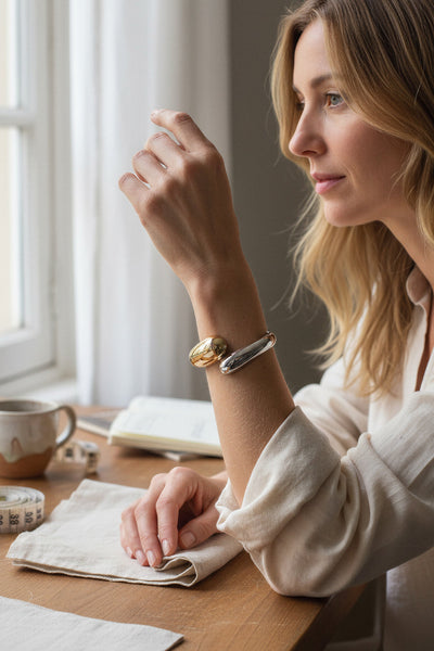 Armreif, gold und silber