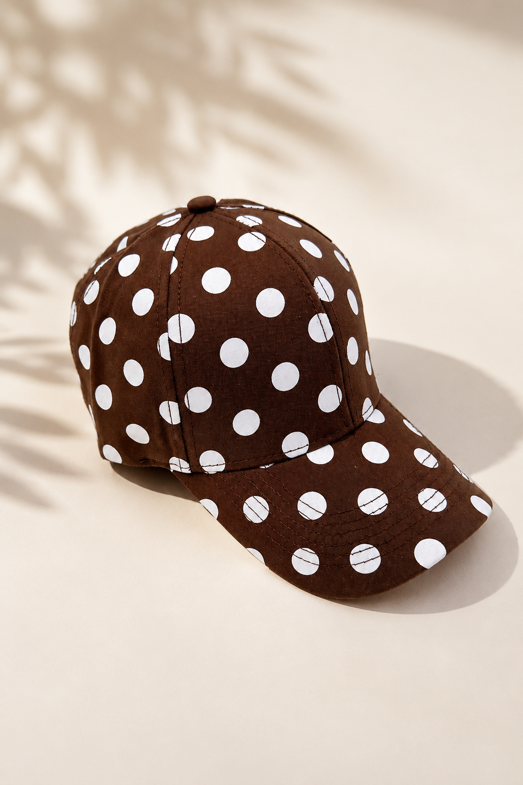 Cap mit Polka-Dots, schokobraun/creme