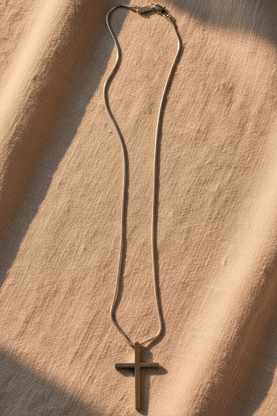 Edelstahlkette mit Kreuzanhänger