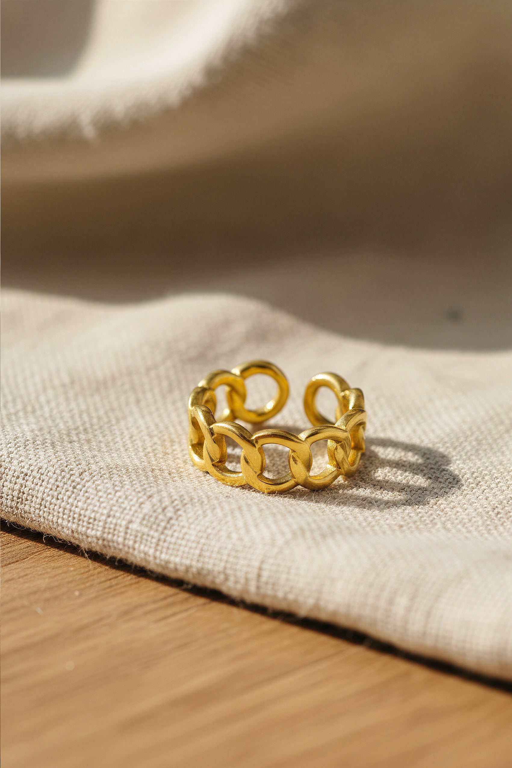 Kettenglied-Ring aus Edelstahl