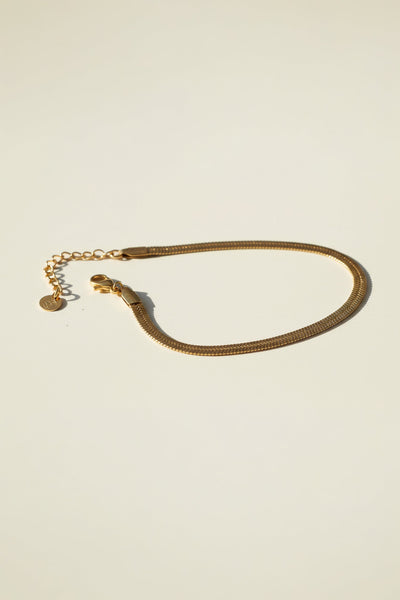 Schlangenketten-Armband aus Edelstahl in Gold