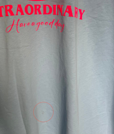 T-Shirt mit Print, babyblau/pink 2.Wahl