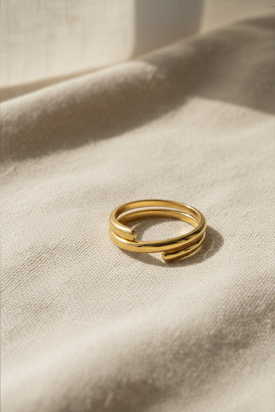 Offener Ring, vergoldet