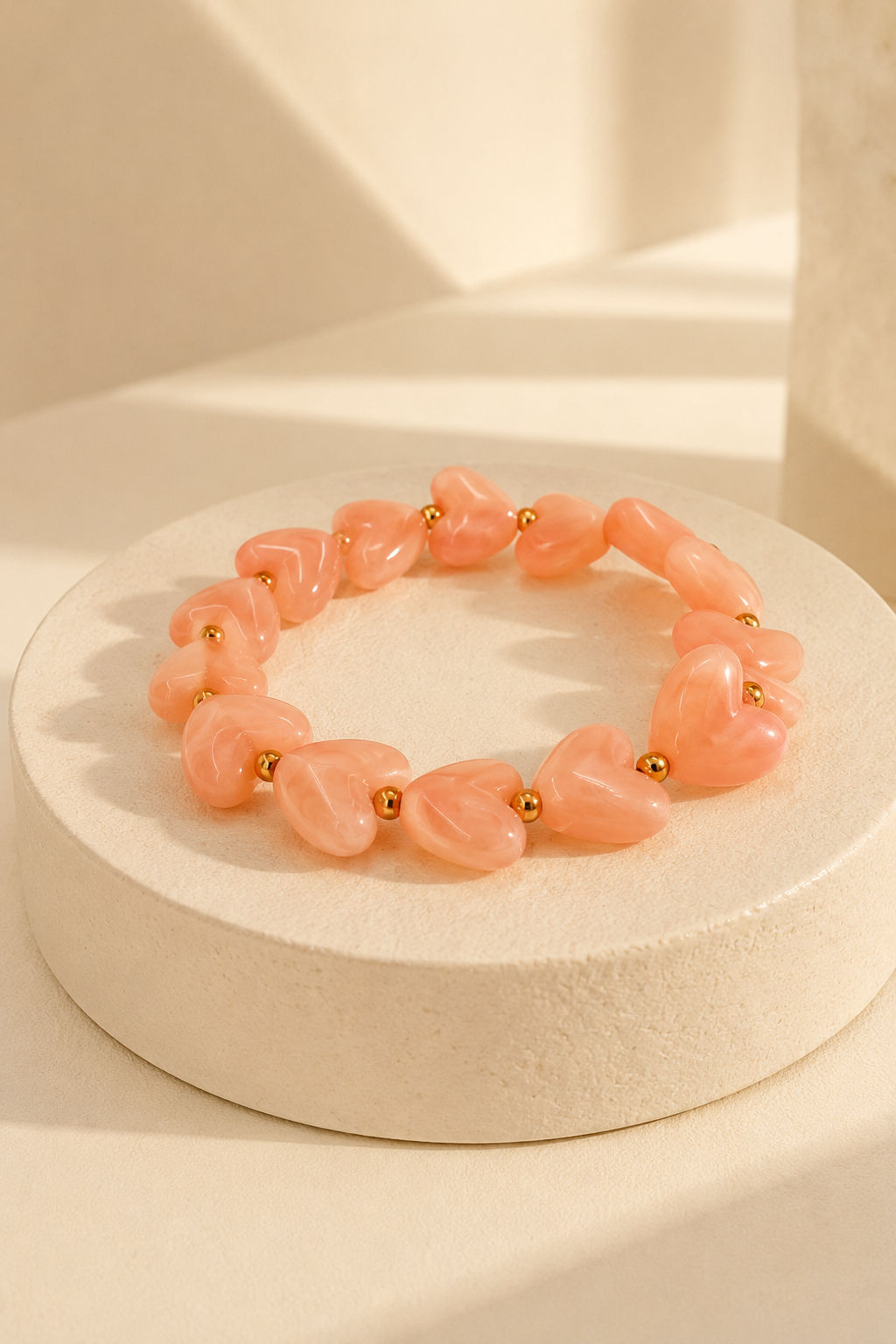 Herz-Armband in Rosa