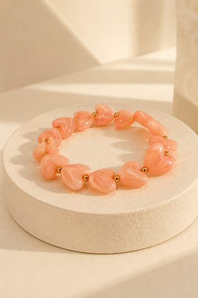 Herz-Armband in Rosa