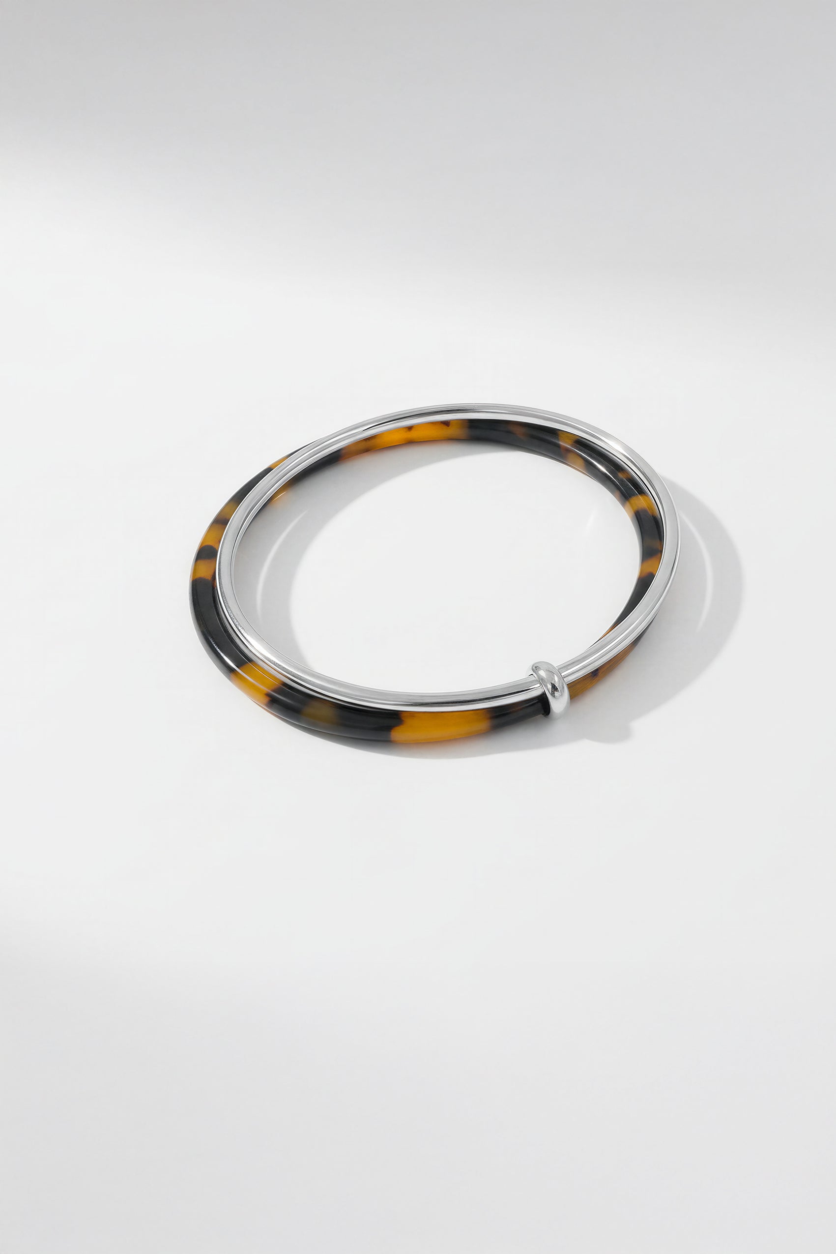 Armreif in Schildpattoptik Silber