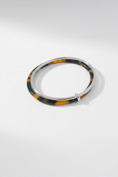 Armreif in Schildpattoptik Silber