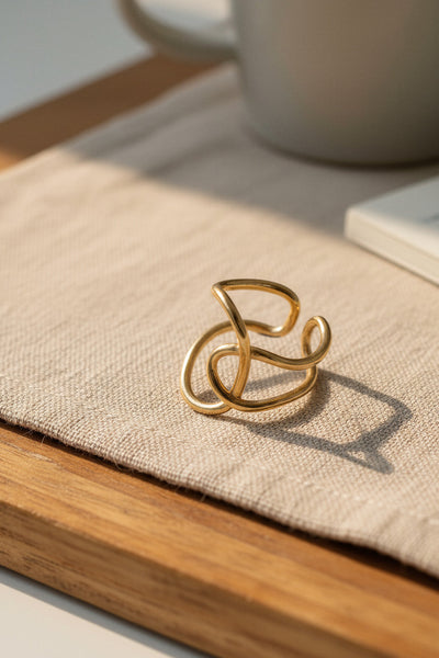 Offener Multi-Band-Ring aus Edelstahl