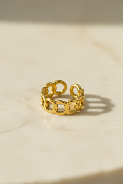 Kettenglied-Ring aus Edelstahl