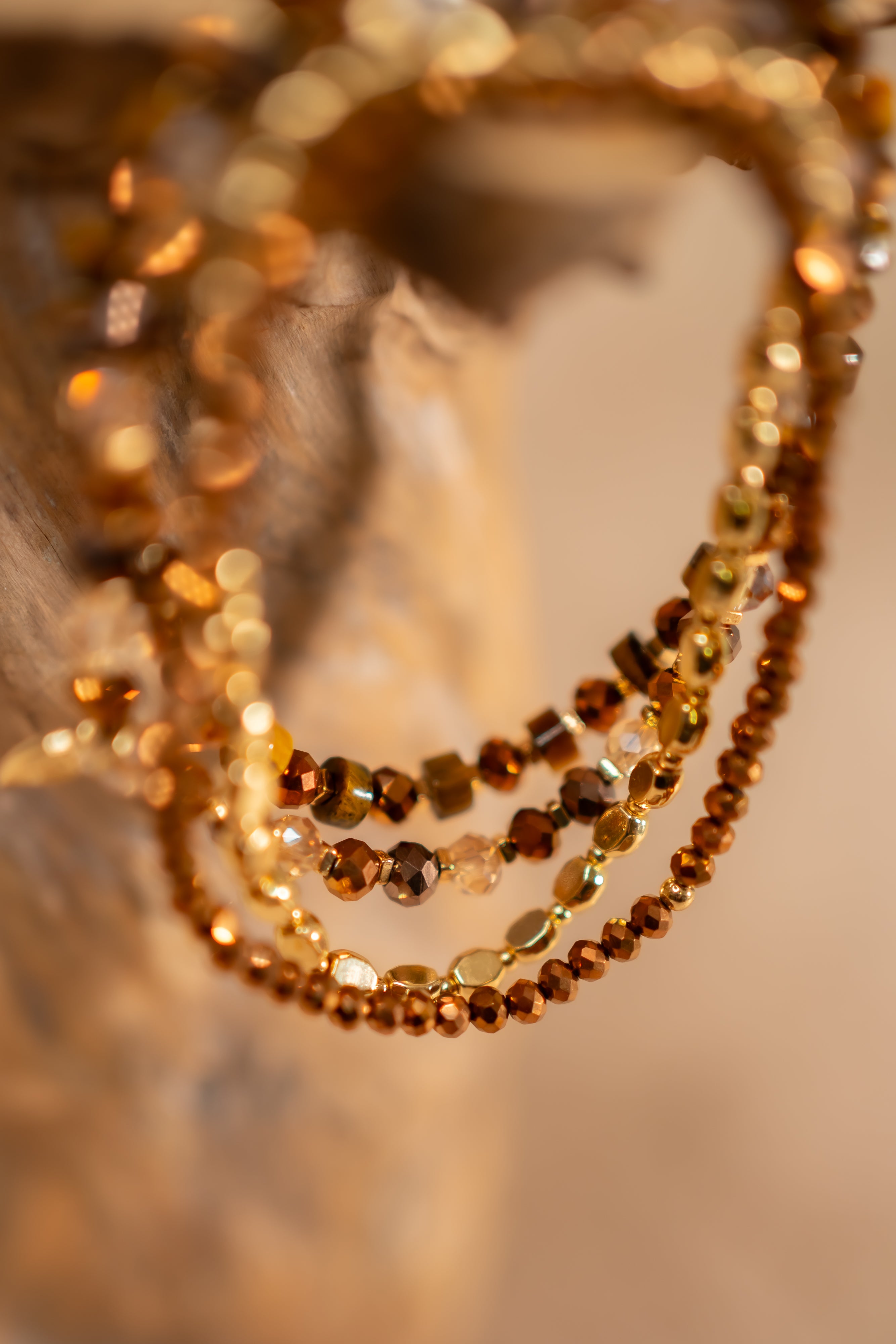 Armband-Set mit Tigerauge-Steinen