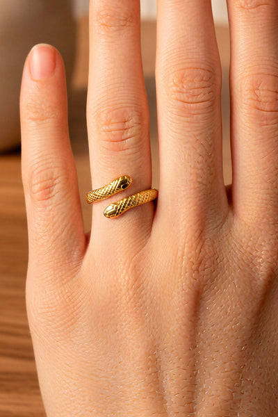 Edelstahlring in Goldoptik