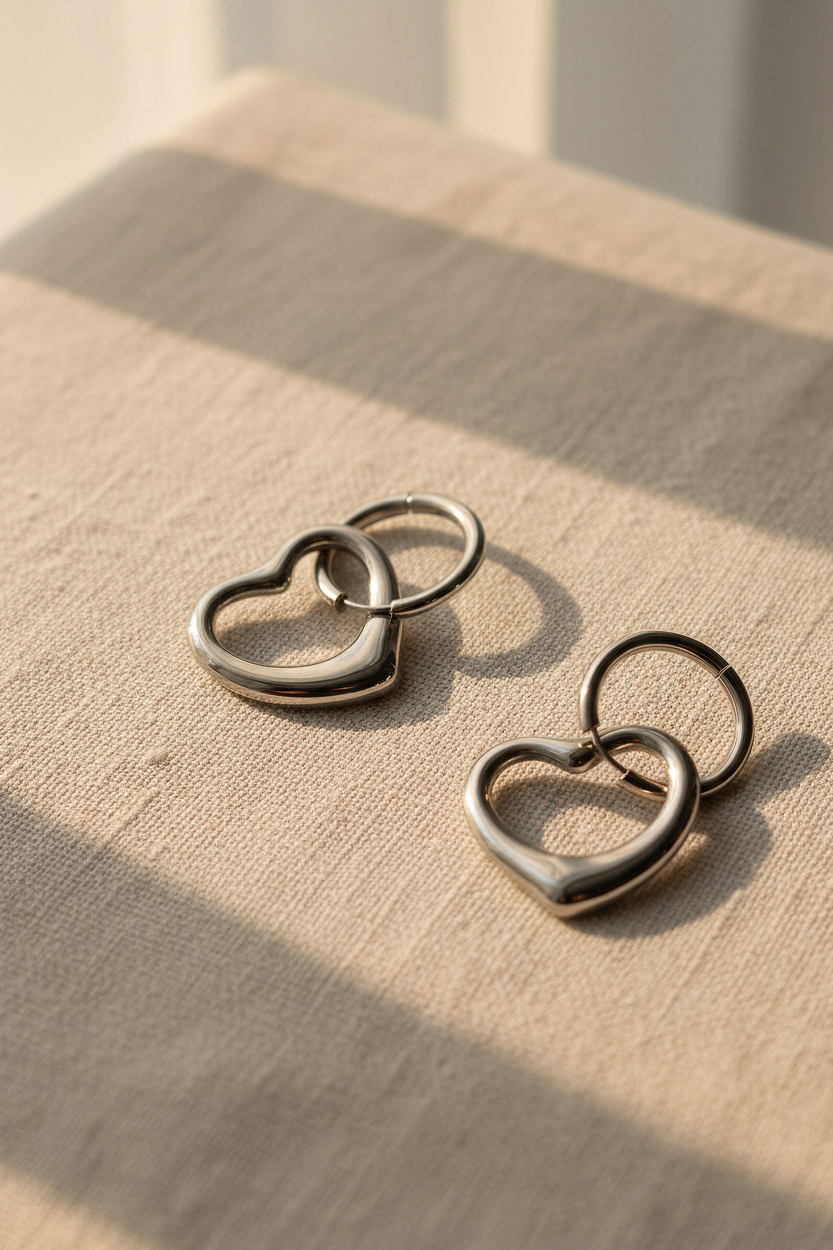 Creolen mit Herzanhänger