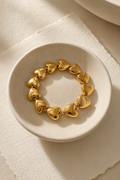 Herz-Armband in Gold