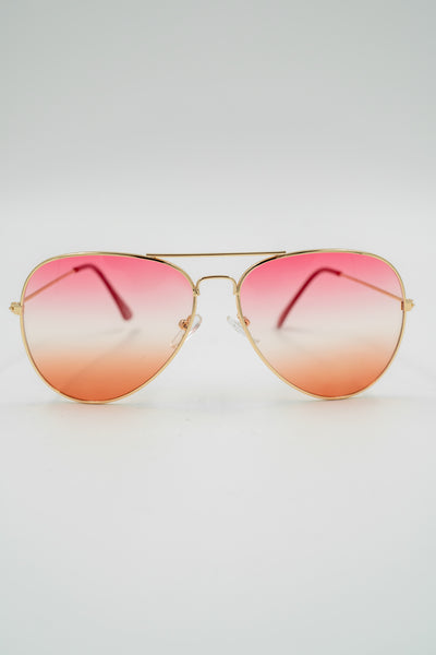 Pilotenbrille Goldie, gold-pink-orange