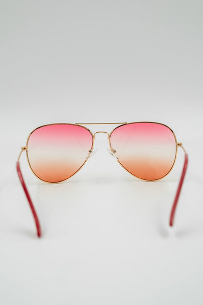Pilotenbrille Goldie, gold-pink-orange