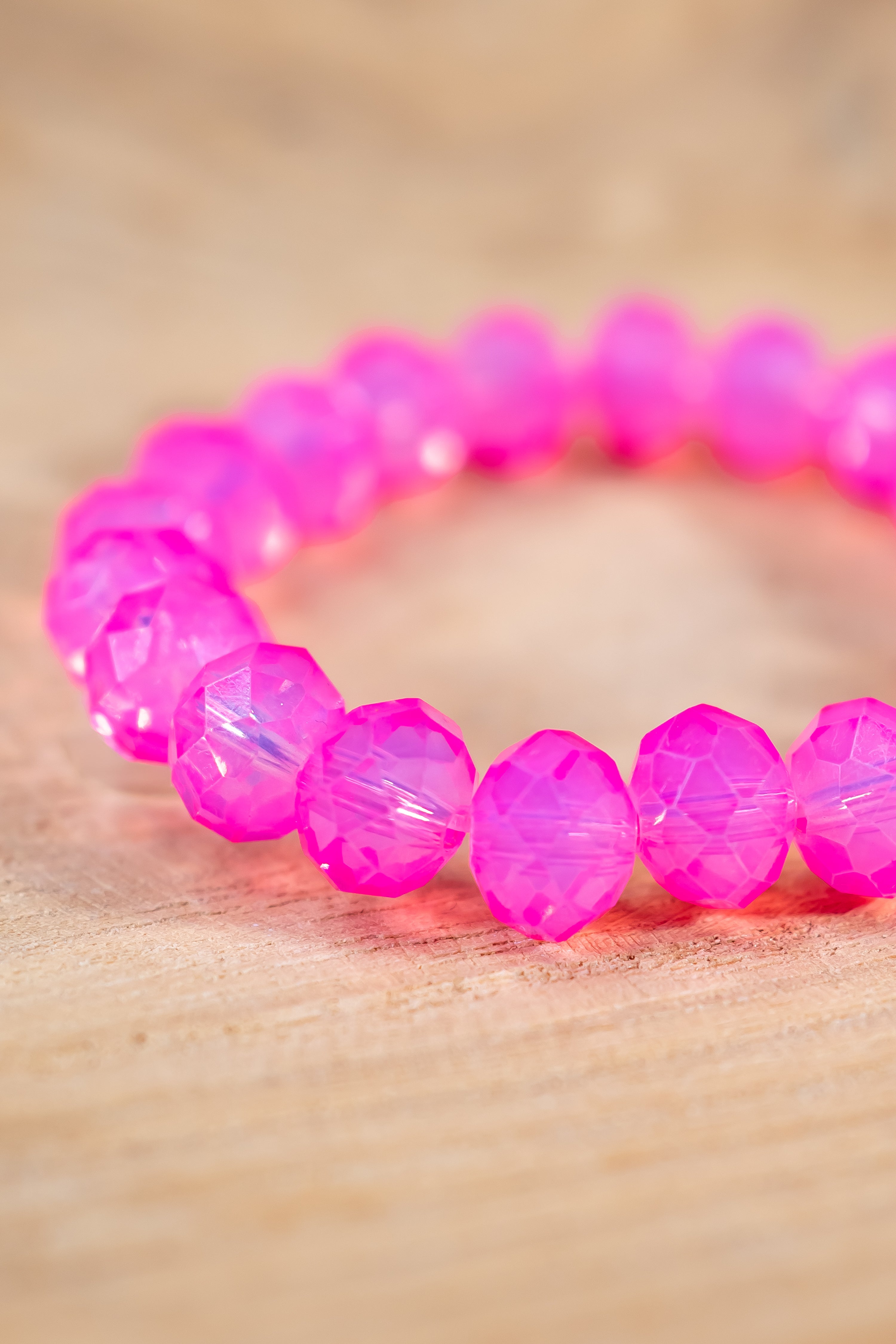Kristall-Armband, pink