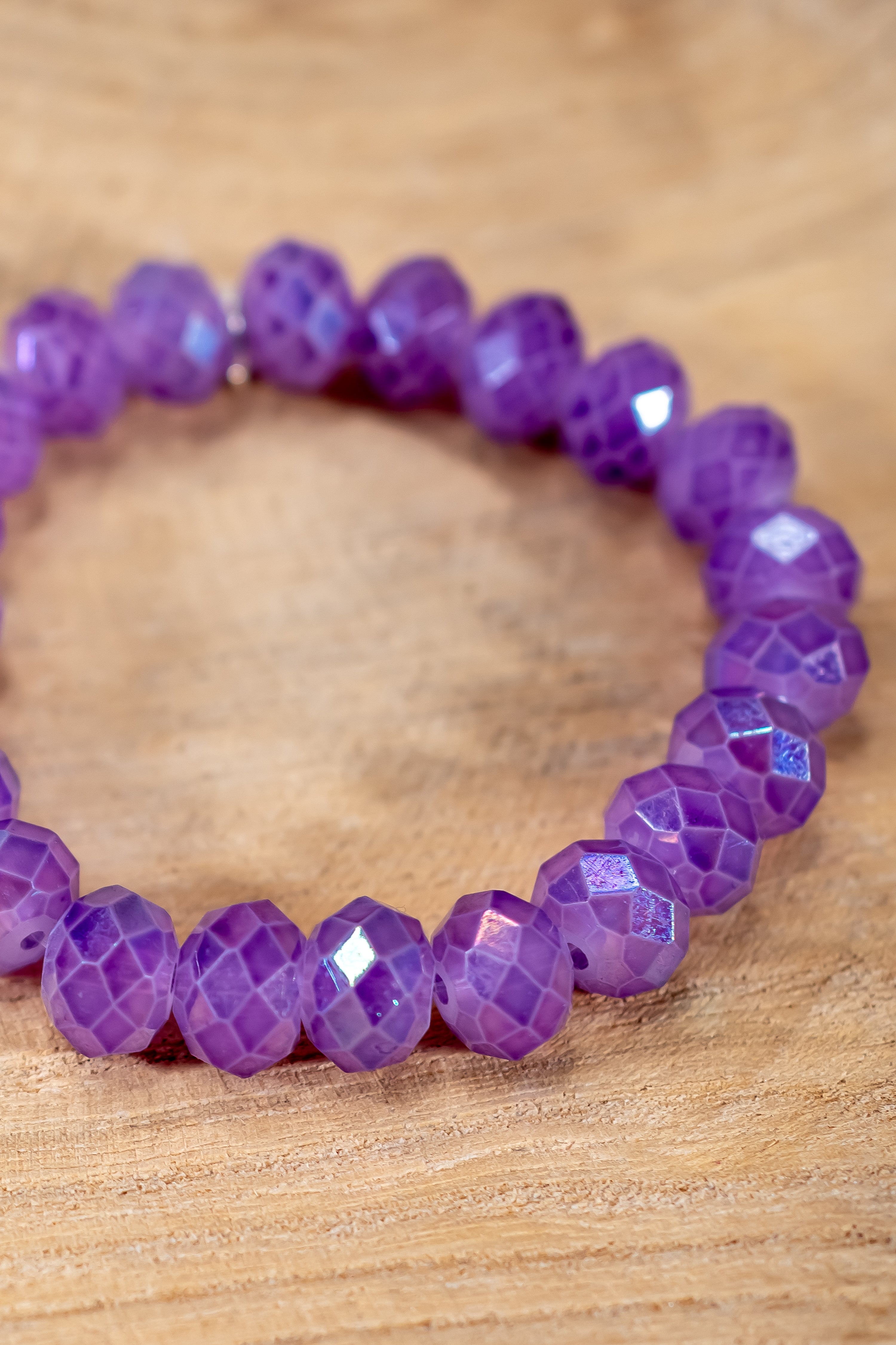 Kristall-Armband, lila