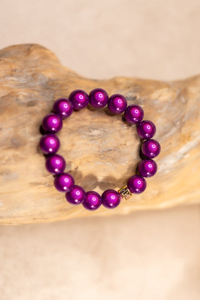 Perlenarmband Purple Elegance