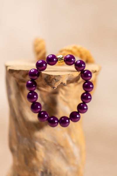 Perlenarmband Purple Elegance