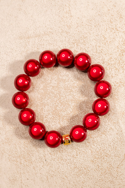 Perlenarmband Rubintraum