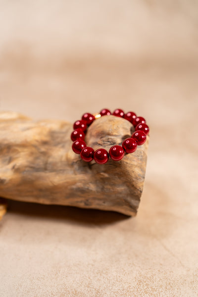 Perlenarmband Rubintraum