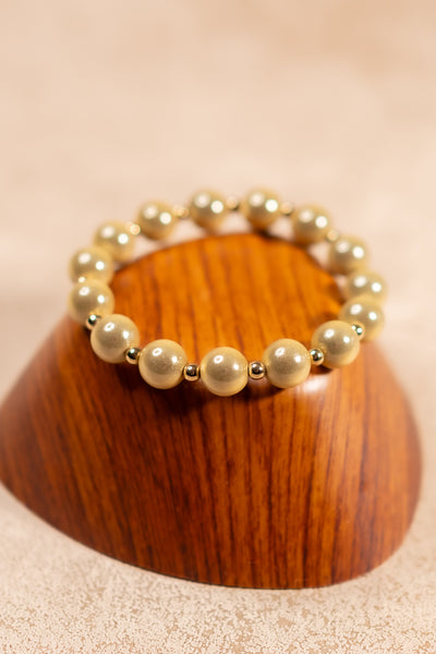Perlenarmband Golden Elegance