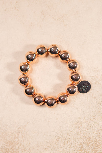 Perlenarmband Rosègold